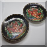P36. Set of 3 Russian decorative plates. - $28 